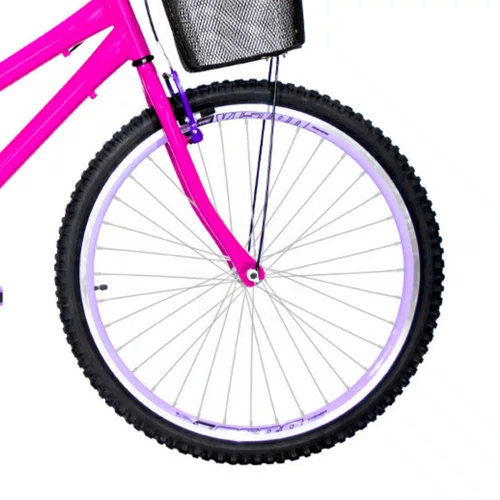 Bicicleta 26 Feminina Pink Urbana Aro Aero Lilás