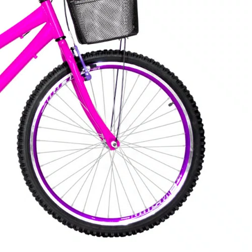 Bicicleta 26 Feminina Pink Urbana Aro Aero Violeta