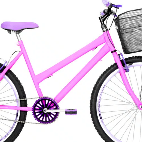 Bicicleta 26 Feminina Rosa Urbana Aro Aero Lilás