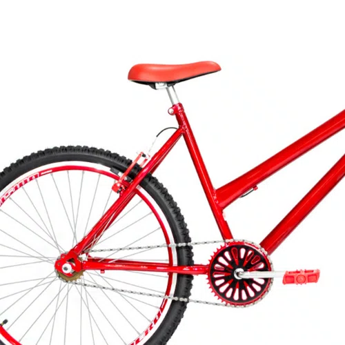 Bicicleta 26 Feminina Vermelha Urbana Aro Aero Vermelha