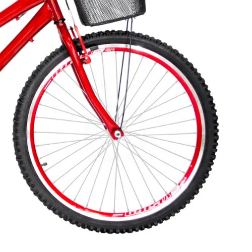 Bicicleta 26 Feminina Vermelha Urbana Aro Aero Vermelha