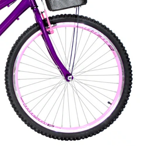 Bicicleta 26 Feminina Violeta Urbana Aro Aero Rosa