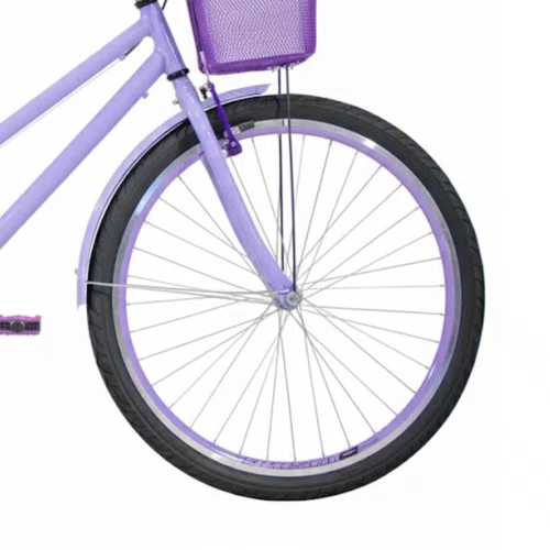 Bicicleta 26 Feminina Lilás Poti Aro Alumínio Lilás