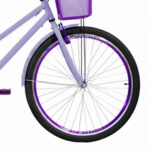 Bicicleta 26 Feminina Lilás Poti Aro Aero Violeta