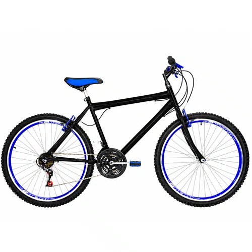 Bicicleta 26 Preta Urbana Aro Aero Azul 18 Marchas