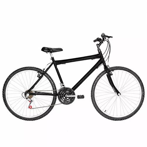 Bicicleta 26 Preta Urbana Aro Alumínio 18 Marchas