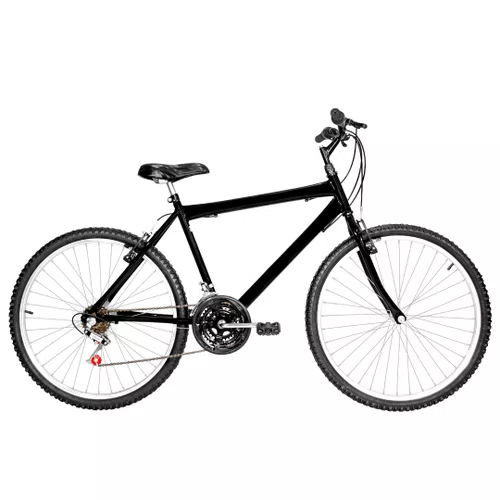 Bicicleta 26 Preta Urbana Aro Alumínio 18 Marchas