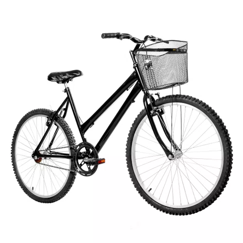 Bicicleta 26 Preta Urbana Aro Alumínio