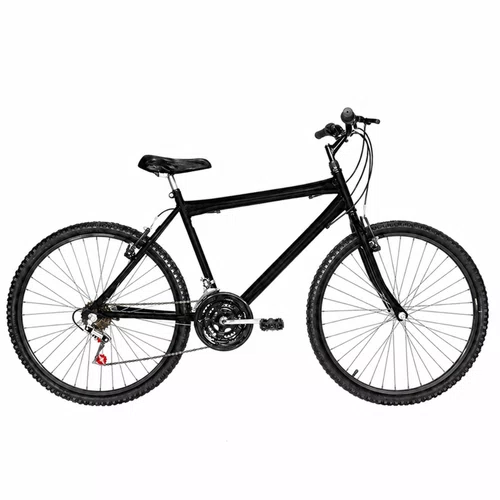 Bicicleta 26 Preta Urbana Aro Alumínio Preto 18 Marchas