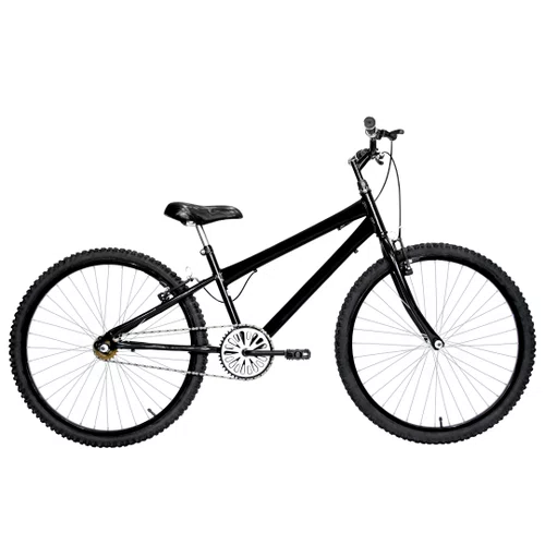 Bicicleta 26 Preta Urbana Aro Alumínio Preto