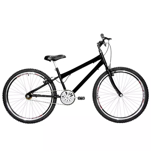 Bicicleta 26 Preta Urbana Rebaixada Aro Aero Preto
