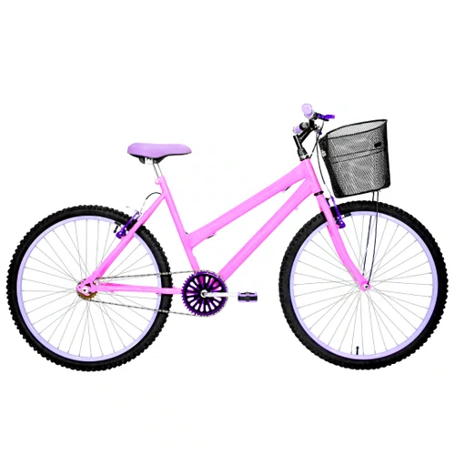 Bicicleta 26 Rosa Urbana Aro Alumínio Lilas