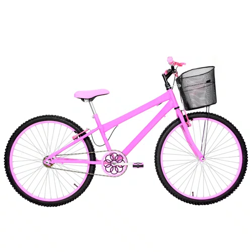 Bicicleta 26 Rosa Urbana Rebaixada Aro Aluminio Rosa
