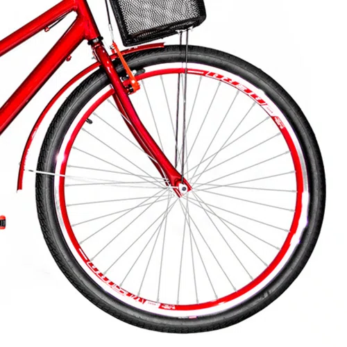 Bicicleta 26 Vermelha Poti Aro Aero Vermelho