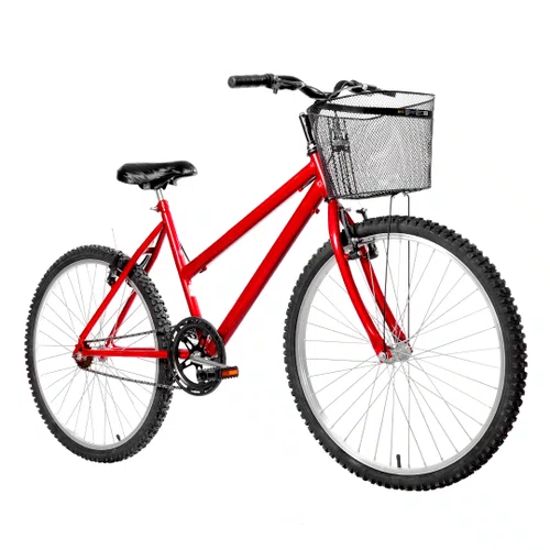 Bicicleta 26 Vermelha Urbana Aro Alumínio