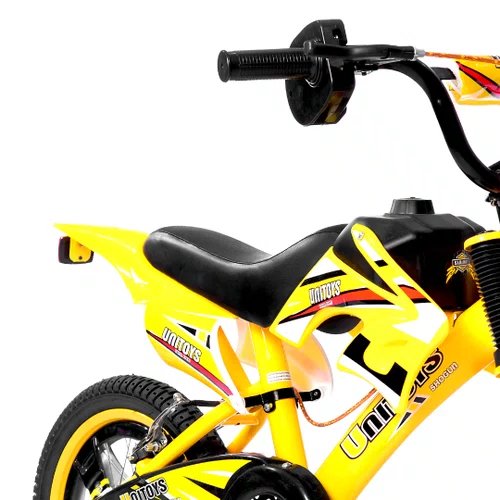 Bicicleta Aro 16"  Moto Cross Amarela
