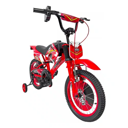 Bicicleta Aro 16" Moto Cross Vermelha