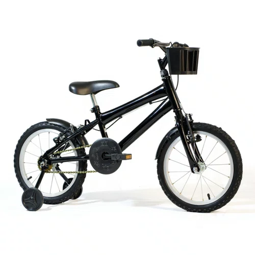 Bicicleta 16 Masculina Preta Infantil Aro Alumínio