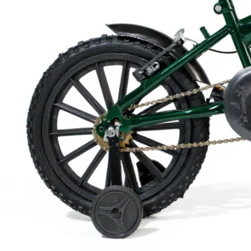 Bicicleta 16 Masculina Verde Escuro Infantil Rodas Nylon Preta