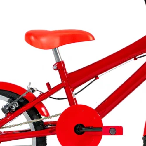 Bicicleta 16 Feminina Vermelha Infantil Aro Alumínio