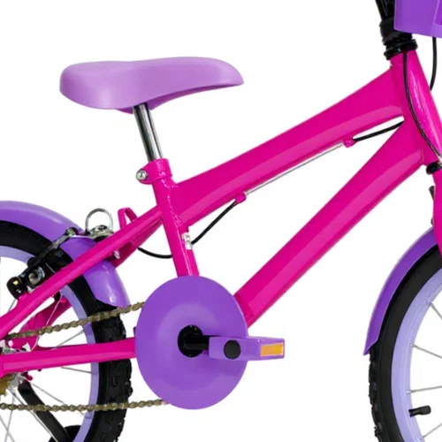 Bicicleta 16 Feminina Pink Infantil Aro Alumínio Lilás