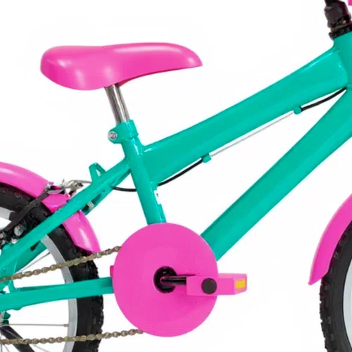 Bicicleta 16 Feminina Verde Água Infantil Aro Alumínio