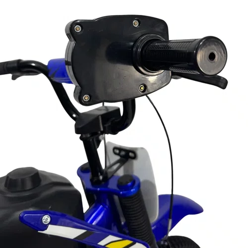 Bicicleta Infantil Moto Cross Aro 16 Azul Unitoys c/ Rodinhas
