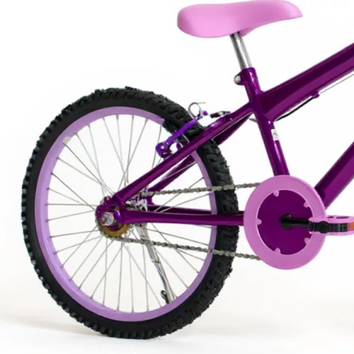 Bicicleta 20 Feminina Violeta Infantil Aro Alumínio Lilás