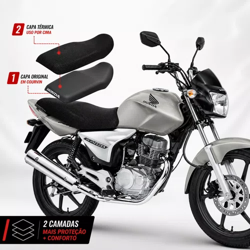 Capa de Banco Original Capas Honda Titan 150 2004–2008 + Térmica Kit 2 Peças