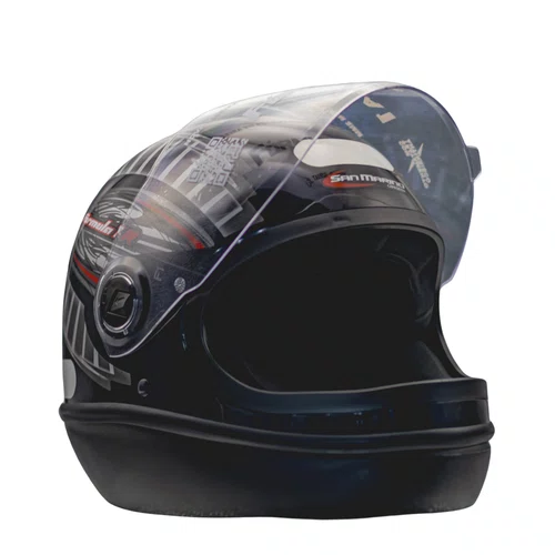 Capacete Fechado Fórmula 1 R Grafic Preto Fosco Tam.56