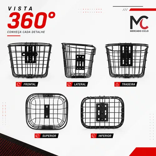 Cesta Dianteira GTA Porta Objetos Scooter Elétrica Urbana