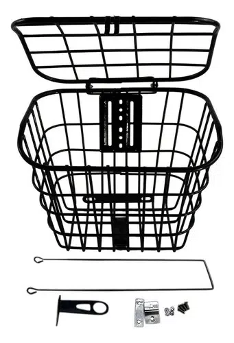 Cesta Para Bicicleta 26 Reforçada Grande Com Tampa