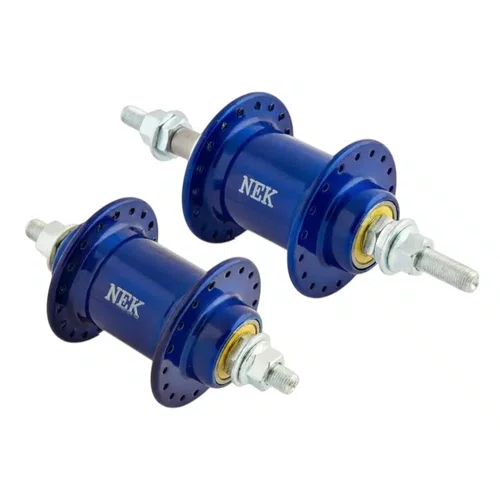 Par Cubo Bike Alumínio 72 Furos Rolamento Diant/Tras Rosca Azul