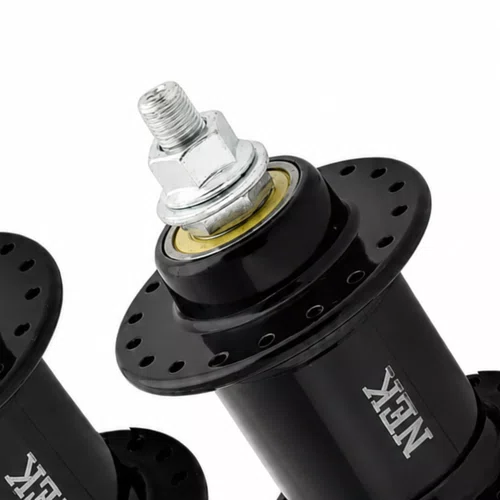 Par Cubo Bike Alumínio 72 Furos Rolamento Diant/Tras Rosca Preto
