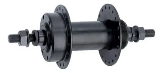 Cubo Dianteiro MTB 36 Furos Freio a Disco 6 Furos Aço Carbono Eixo Porca
