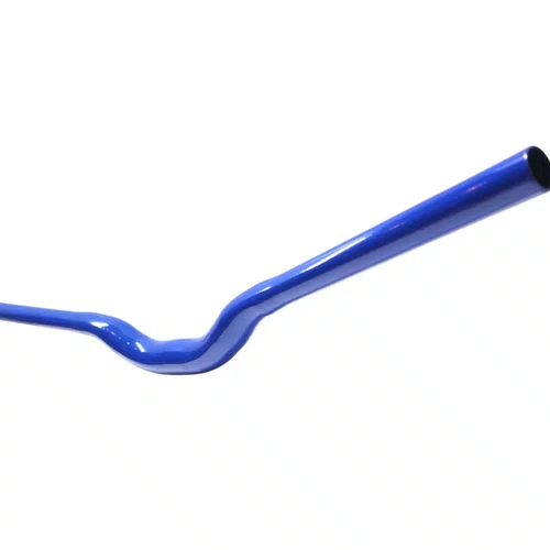 Guidão Voador 31.8x680mm Rise 60mm Aço Bike Grau Azul Brilhante