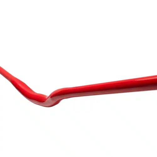 Guidão Voador 31.8x680mm Rise 60mm Aço Bike Grau Vermelho Brilhante