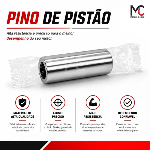 Kit Cilindro Pistão Anéis CG 150 Bros 150 2004 a 2015 Starke