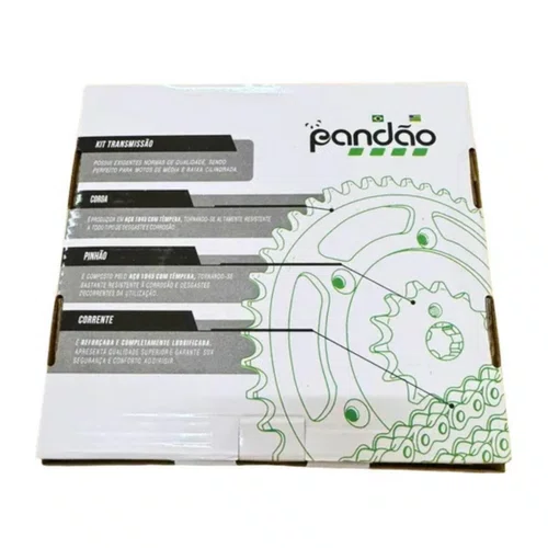 Kit Relação Transmissão Pandão Honda Biz 100 (1998-2005) - Aço 1045