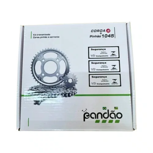 Kit Relação Transmissão Pandão Honda Biz 100 (1998-2005) - Aço 1045