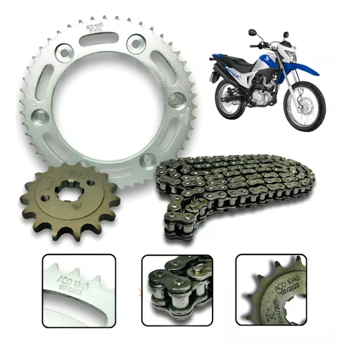 Kit Relação Bros 160 XRE 190 2015-2024 Coroa 48 Pinhão 16 428