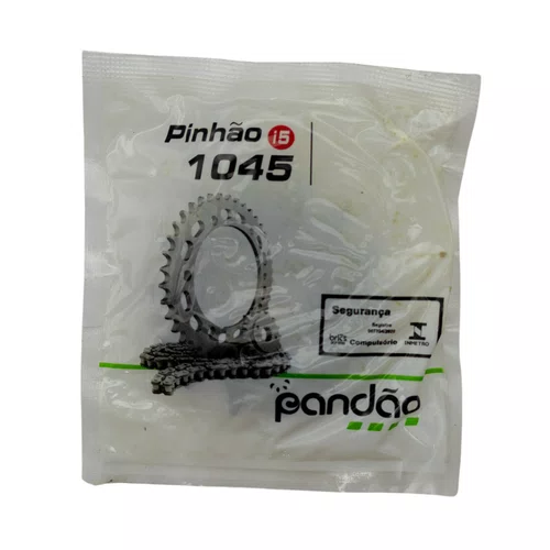 Kit Relação Transmissão Pandão Honda CG 125 / Today / ML 125 (Anos Antigos) - Aço 1045