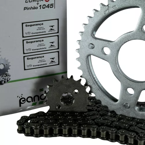 Kit Relação Transmissão Pandão Honda CG 150 Titan/Fan/Start (2004-2015) - Aço 1045