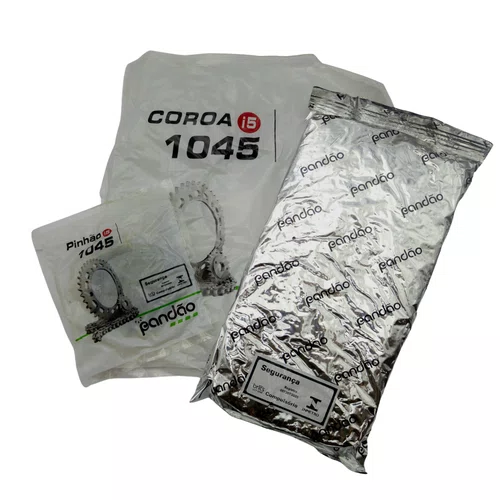 Kit Relação Transmissão Pandão Yamaha YBR 125 (03-08) / Factor 125 (09-15) - Aço 1045