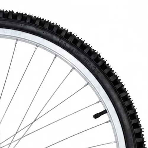 Kit Roda Dianteira e Traseira A26 Alumínio Natural Pneu+Câmara