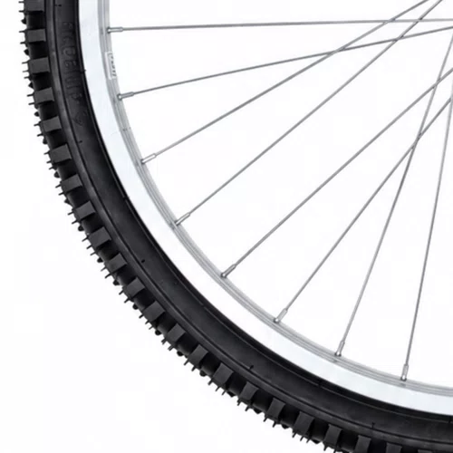 Kit Roda Dianteira e Traseira A26 Alumínio Natural Pneu+Câmara