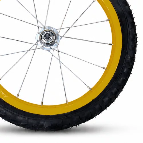 Kit Roda Traseira A16 Colorida Amarela Pneu+Câmara