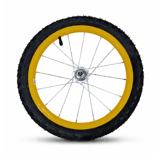 Kit Roda Traseira A16 Colorida Amarela Pneu+Câmara