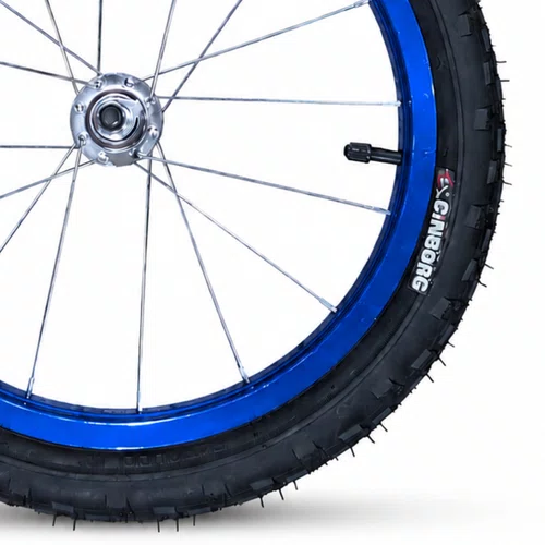Kit Roda Traseira A16 Colorida Azul Pneu+Câmara