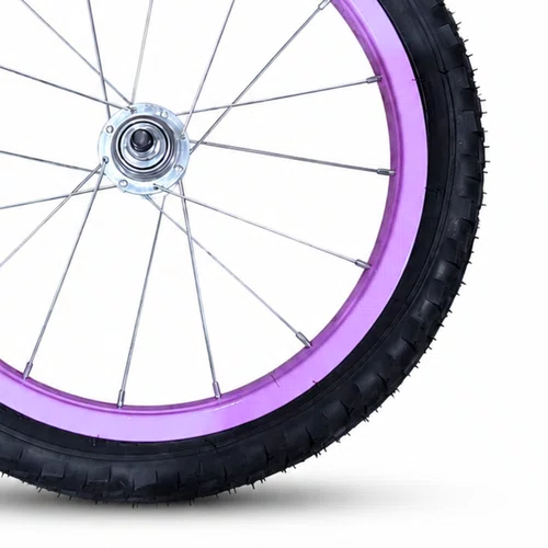 Kit Roda Traseira A16 Colorida Lilas Pneu+Câmara